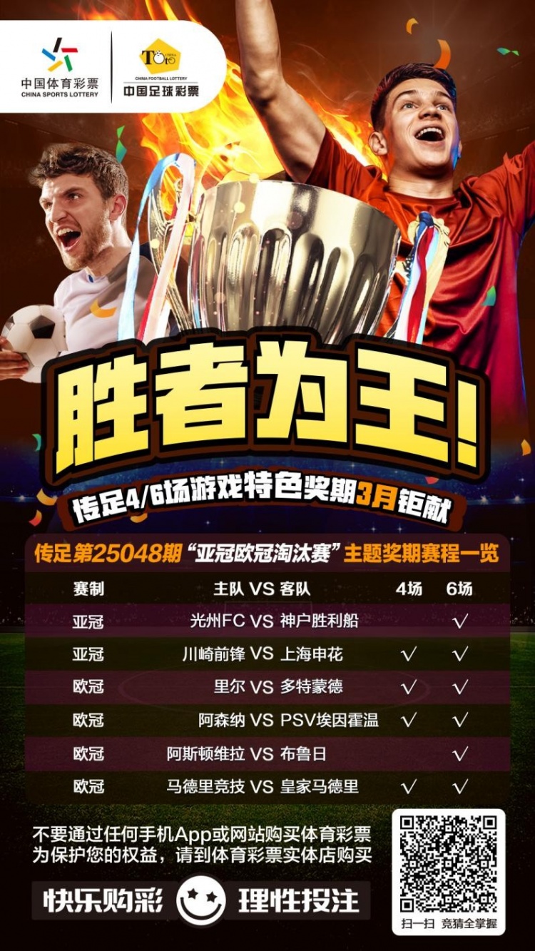 勝者為王！傳足特色獎(jiǎng)期第25048期聚焦亞冠歐冠淘汰賽