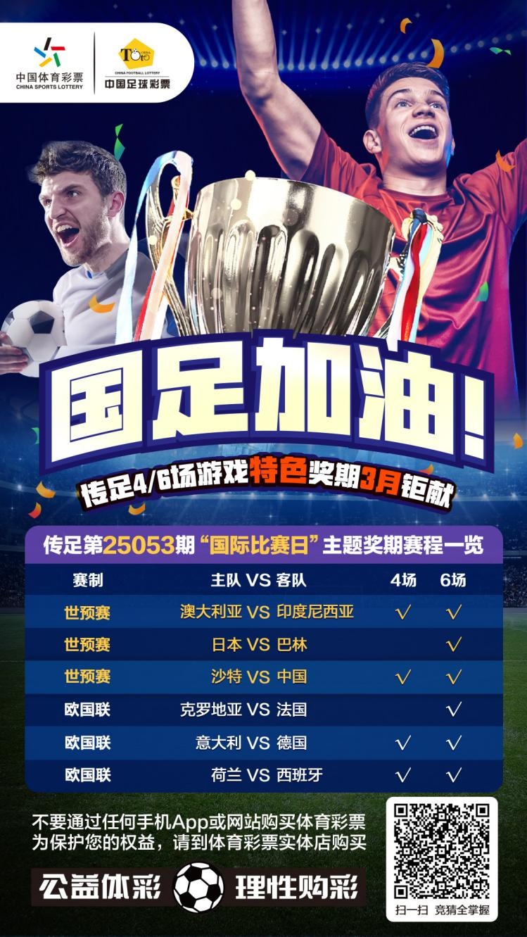 國足加油！傳足特色獎期第25053期聚焦國際比賽日